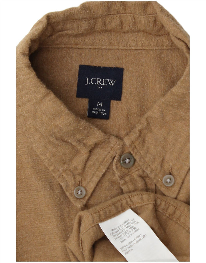 J. CREW Herre Flanelskjorte Medium Beige Bomuld
