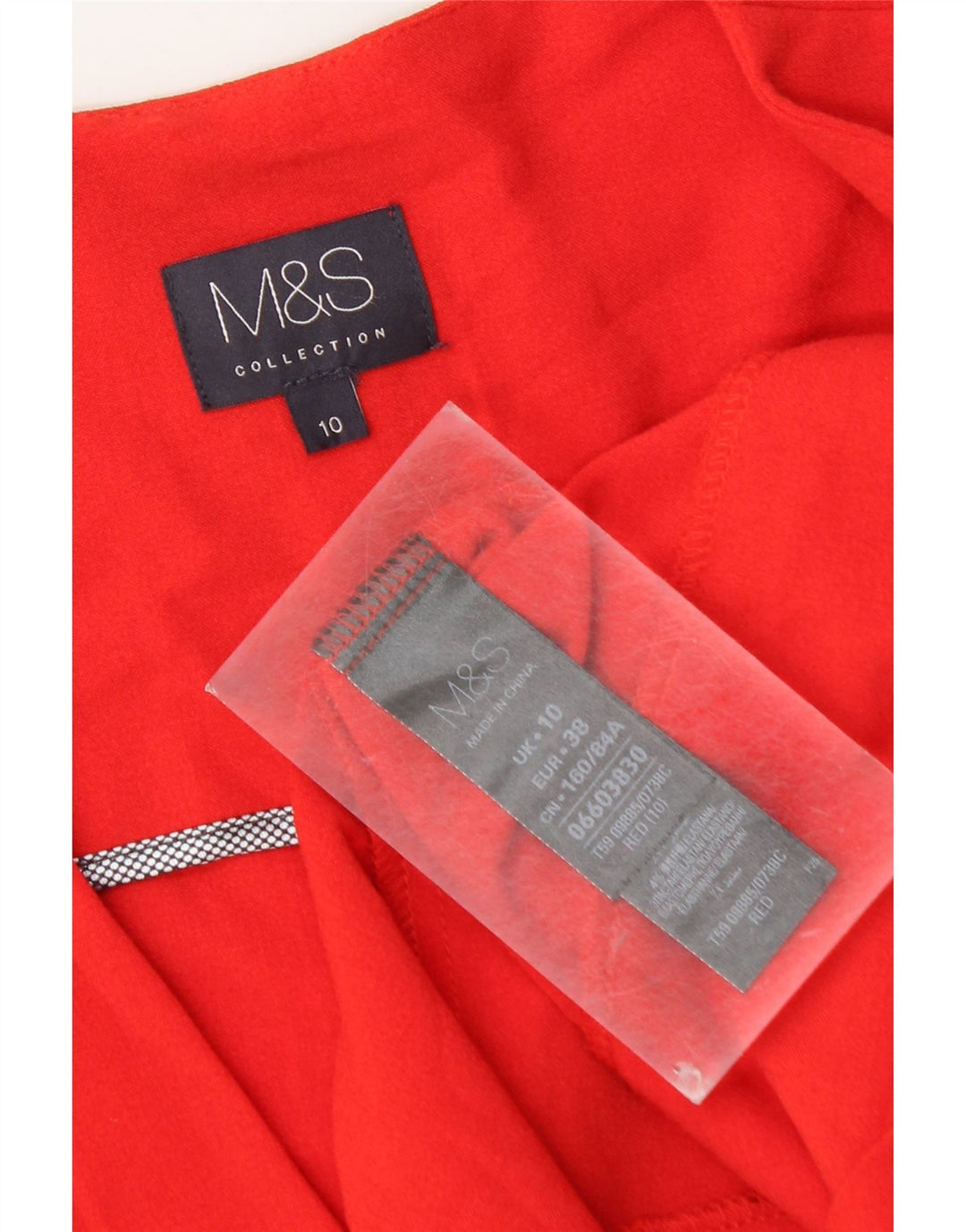 Marks & Spencer Womens Open Blazer Jacket UK 10 Small Red Polyester