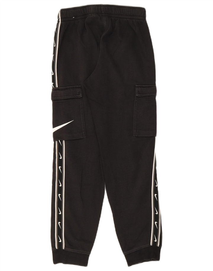 NIKE Boys Graphic Tracksuit Trousers Joggers 10-11 Years Medium Black