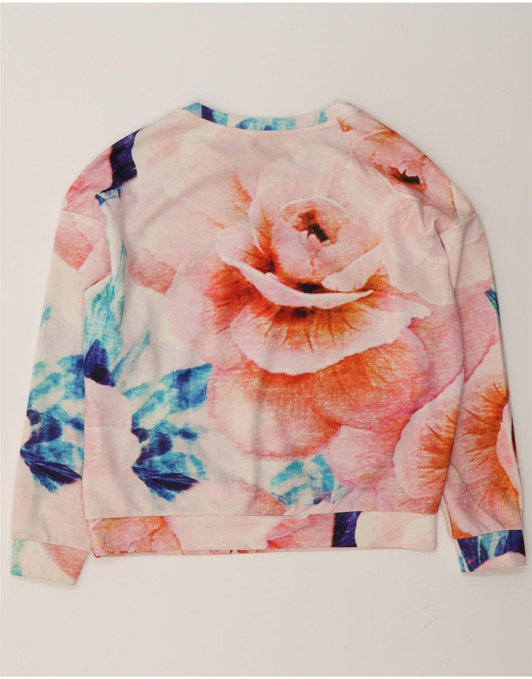 Zara Dame Trafaluc Sweatshirt Jumper UK 14 Medium Multicolored Floral