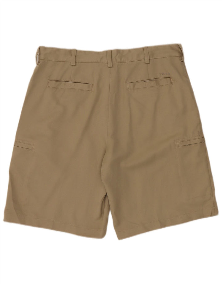 Izod Herre Classic Fit Cargo Shorts W34 Large Khaki Polyester