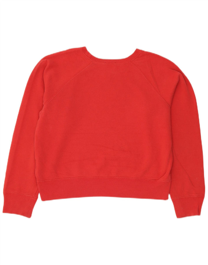 Polo Ralph Lauren Dame Oversized Sweatshirt Jumper UK 14 Medium Rød