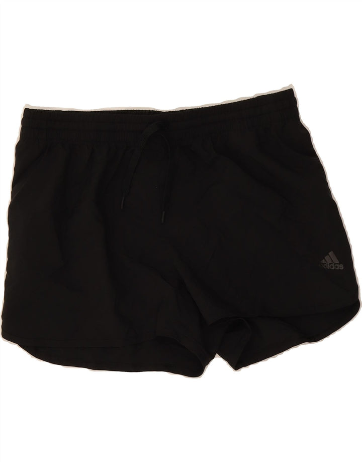 ADIDAS Womens Climalite Sport Shorts UK 12/14 Medium  Black Polyester Vintage Adidas and Second-Hand Adidas from Messina Hembry 