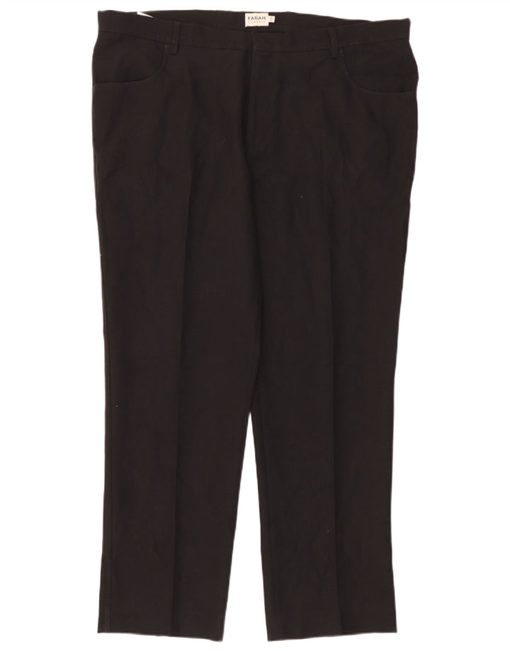 Farah Herre Classic Fit Casual Bukser W42 L29 Sort Polyester