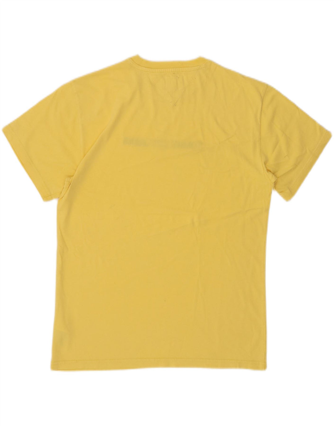TOMMY HILFIGER Mens Graphic T-Shirt Top Small Yellow Cotton