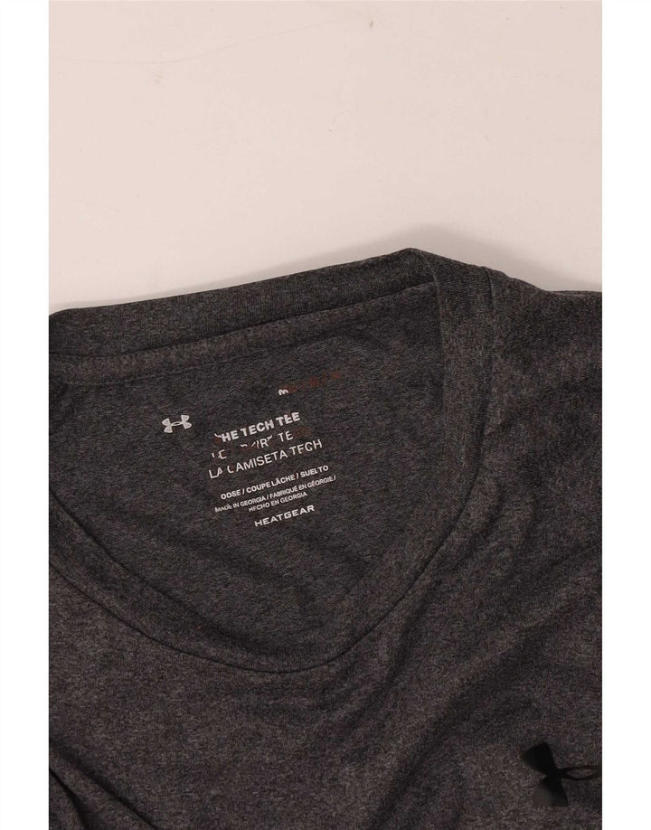 Under Armour Herre Heat Gear T-Shirt Top Medium Grå
