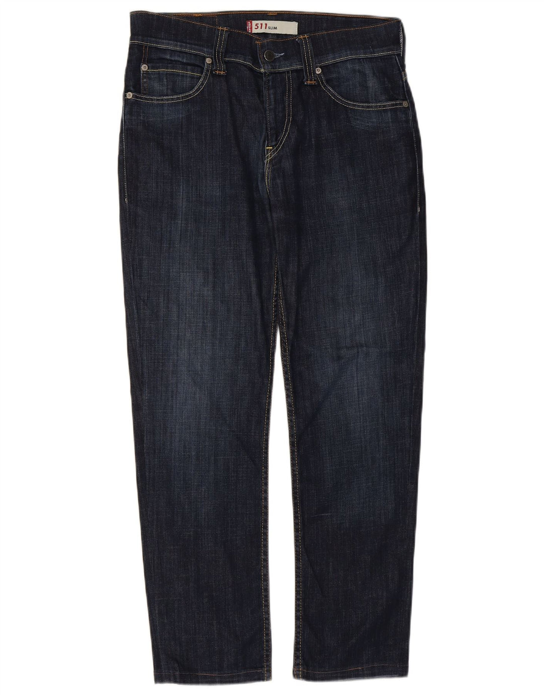 LEVI'S Womens 511 Slim Jeans W33 L28 Navy Blue Cotton