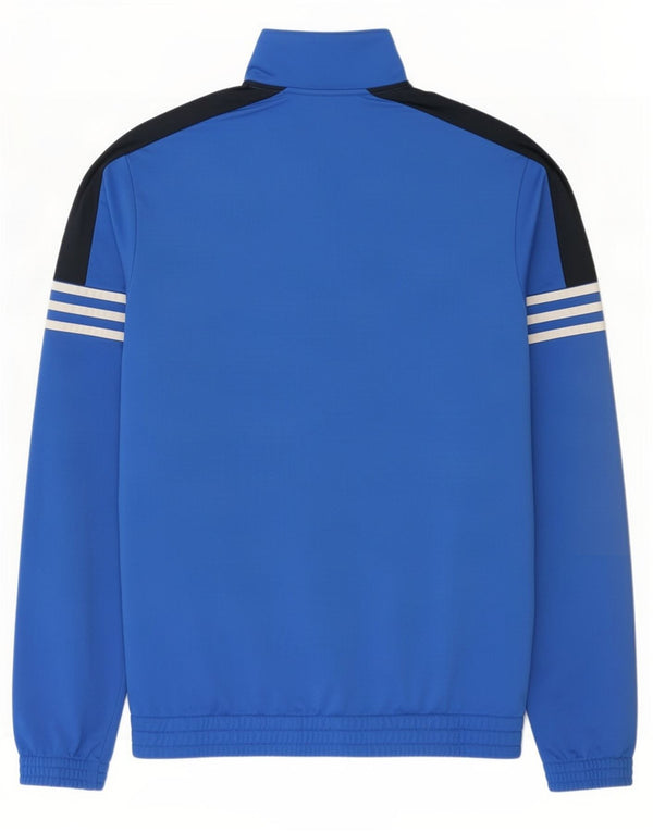 Adidas Mens Tracksuit Top Jacket UK 38/40 Medium Blue Colourblock Polyester
