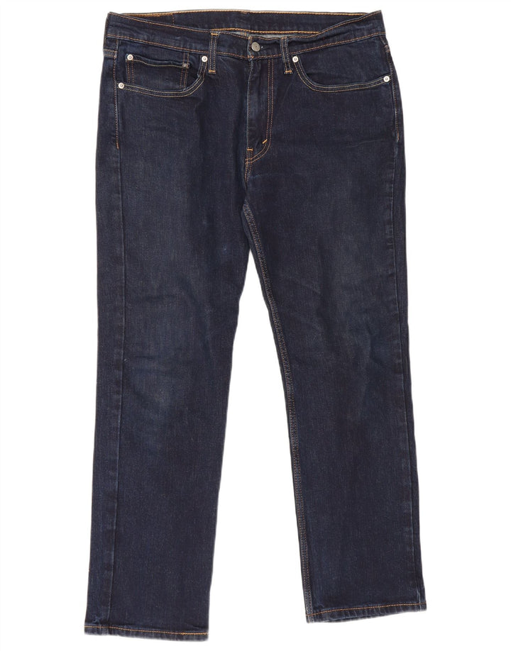 Levi's Herre 514 Straight Jeans W34 L30 Marineblå Bomuld