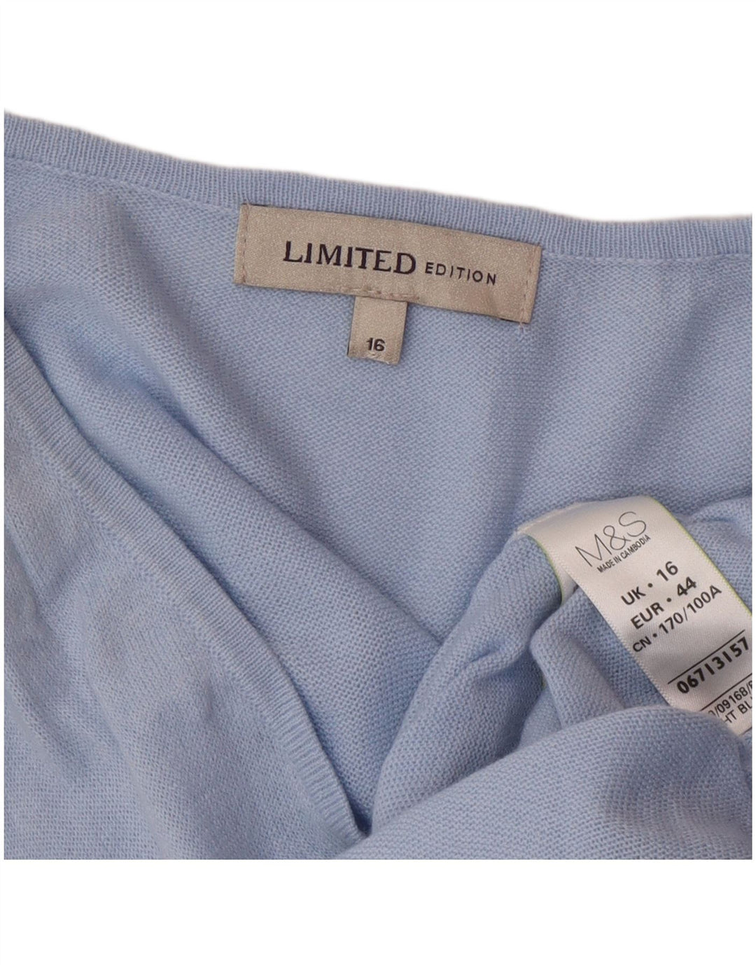 Marks & Spencer Dame Oversized Jumper Dress UK 16 Large Blue Acryl