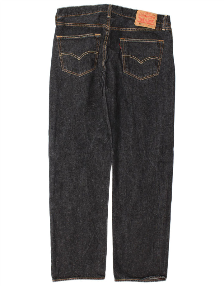Levi's Herre 501 Straight Jeans W36 L32 Grå Bomuld