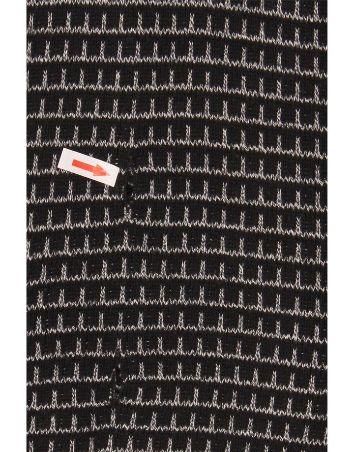 Settebello herre cardigan sweater XL sort ternet akryl