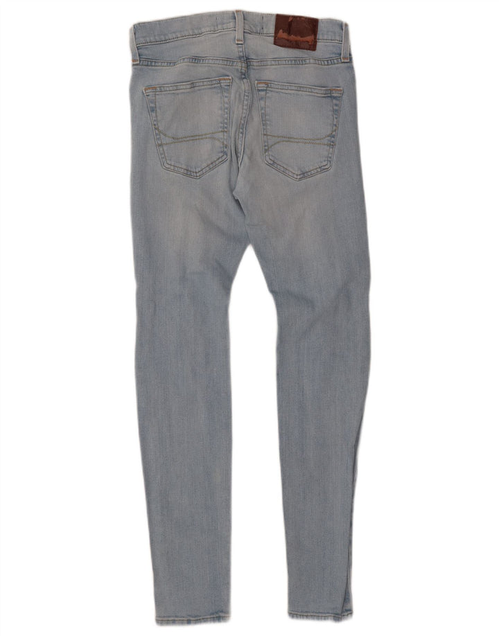HOLLISTER Kvinder Distressed Super Skinny Jeans W28 L30 Blå Bomuld