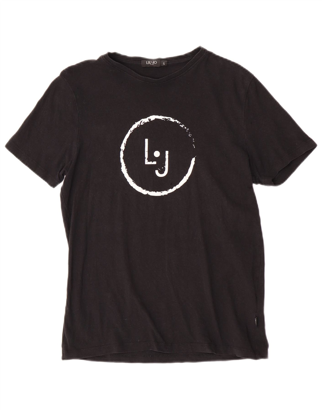 Liu Jo Herre grafisk T-shirt Top Lille sort bomuld