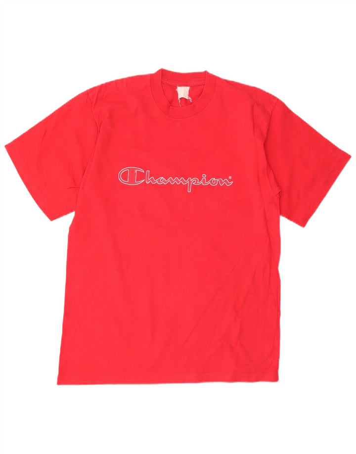 Champion Herre Grafisk T-Shirt Top Medium Rød