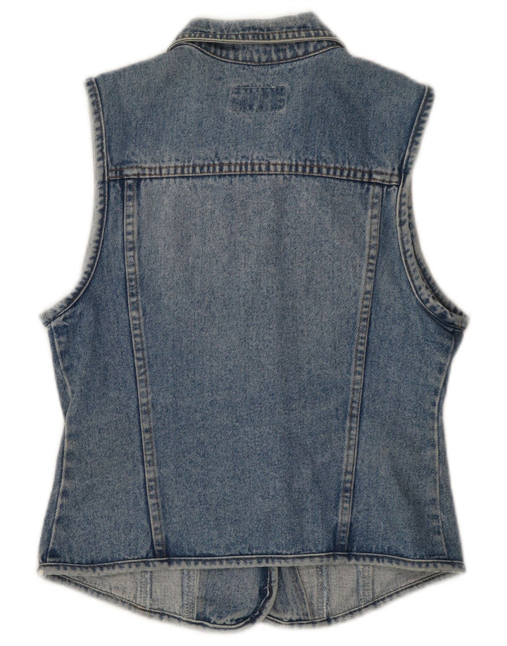 Vintage Dame denim vest UK 12 Medium Blue Cotton