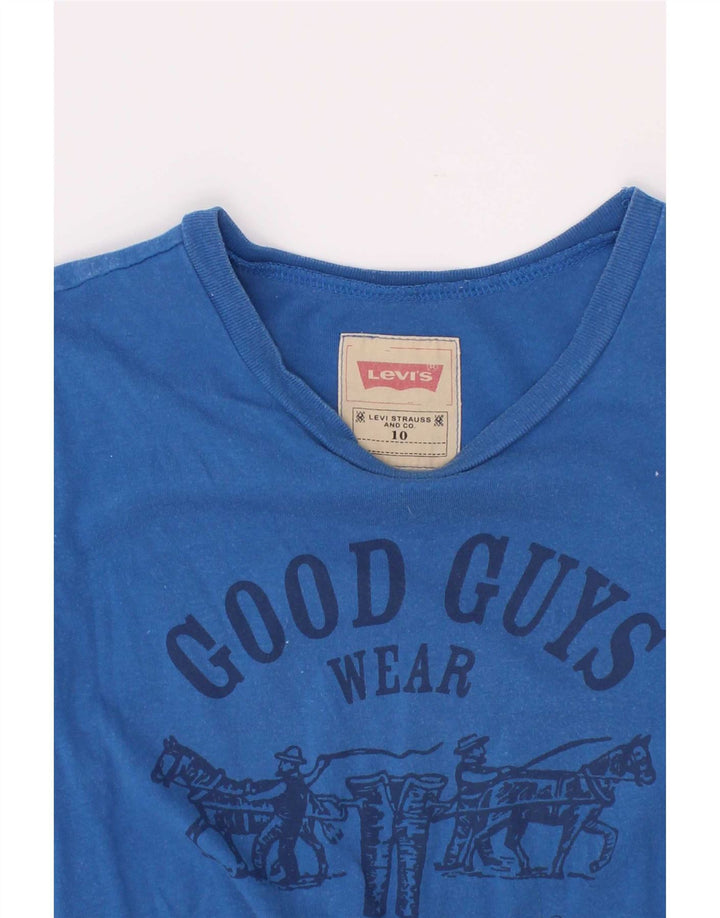 Levi's Boys Grafisk T-Shirt Top 9-10 År Blå