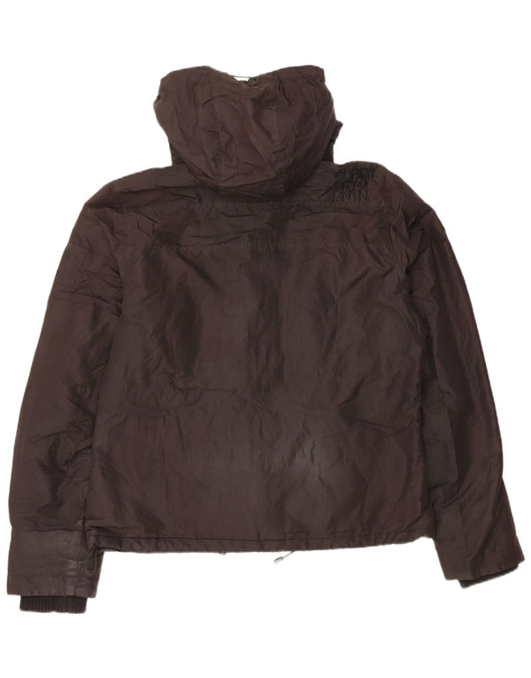 Superdry Womens Hooded Windbreaker Jacket UK 14 Large Black Polyester