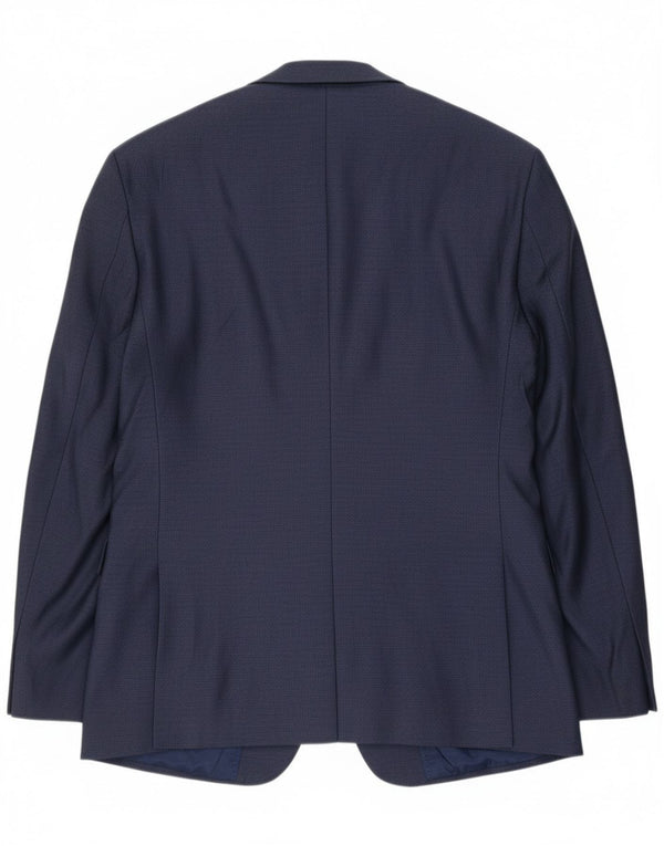 Calvin Klein Mens 2 Button Blazer Jacket UK 38 Medium Navy Blue Polyester