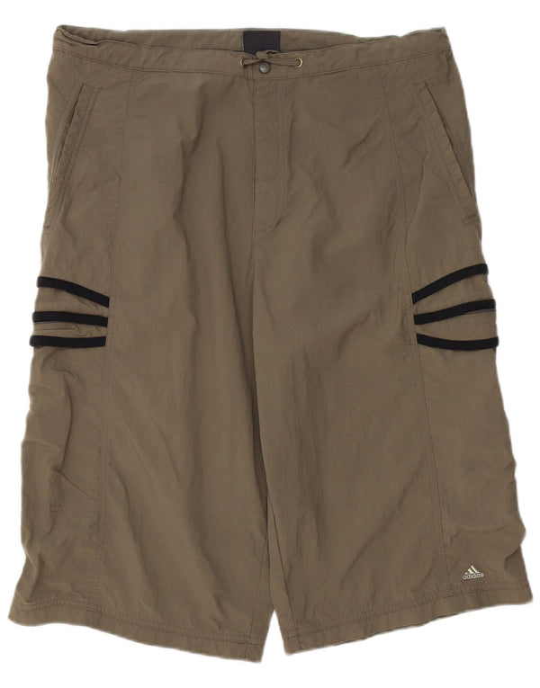 ADIDAS Herre Cargo Shorts W36 Large Khaki Polyester