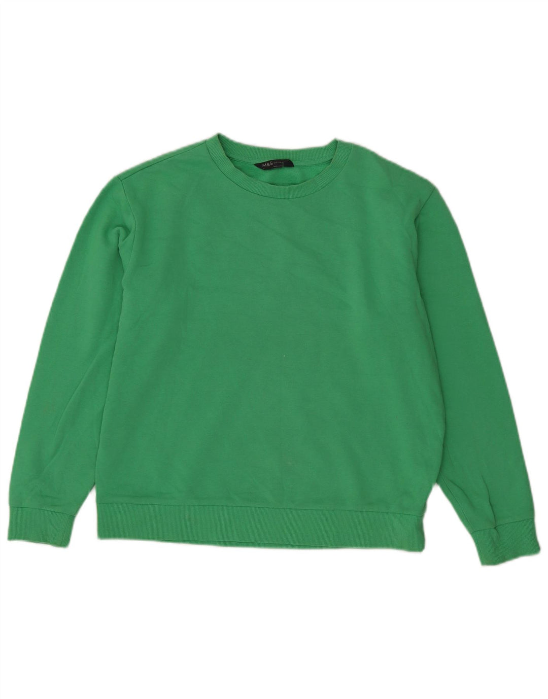 Marks & Spencer Dame Oversized Sweatshirt Jumper UK 10 Lille grøn bomuld
