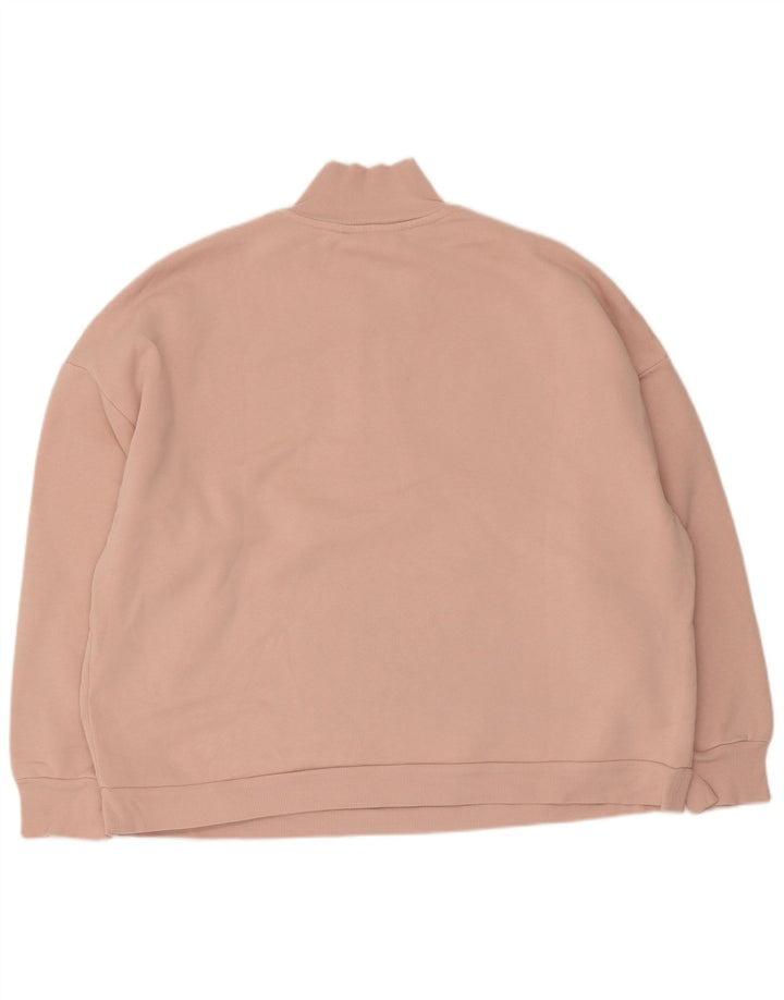 Marks & Spencer Dame Oversized Zip Neck Sweatshirt Jumper UK 18 XL Pink