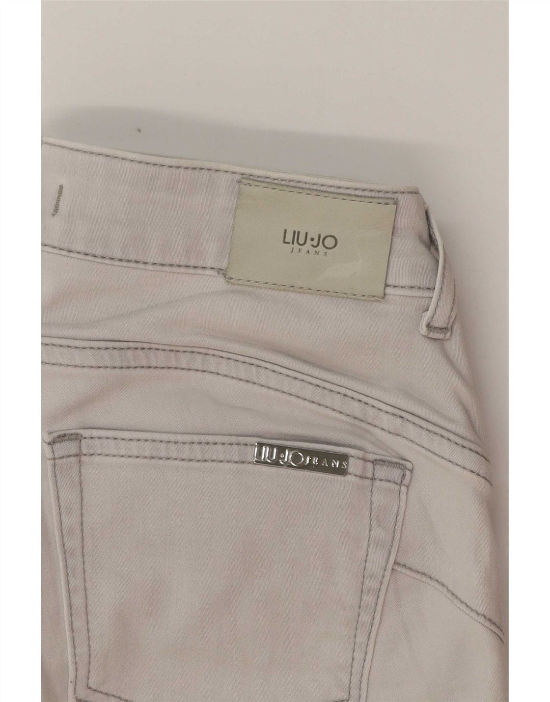 Liu Jo Dame Slim Jeans W28 L31 Grå Geometrisk