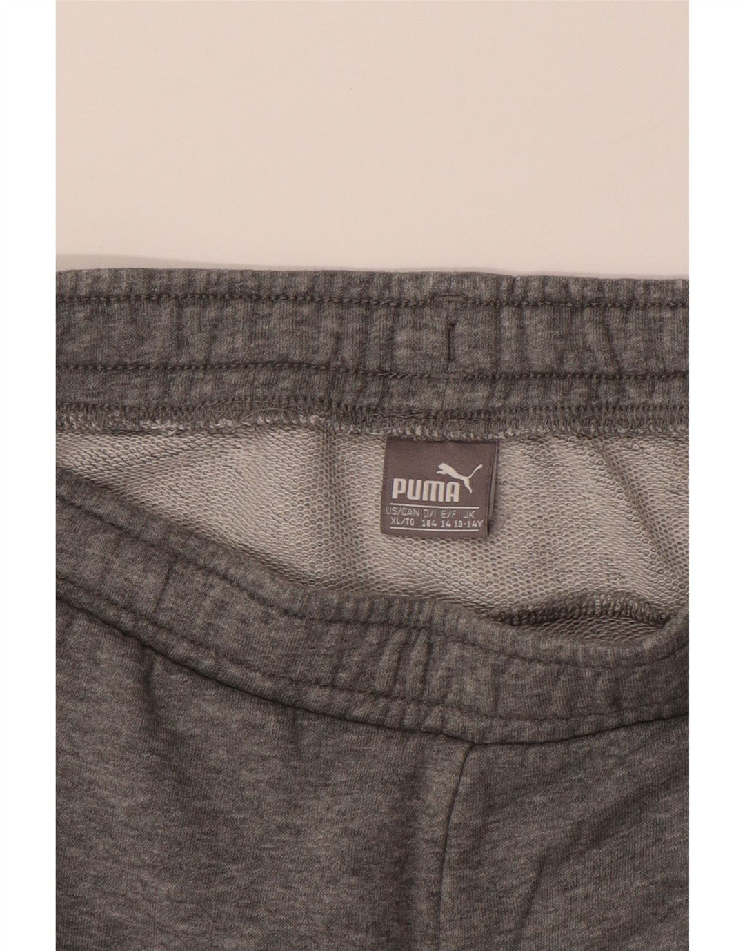 PUMA Boys Graphic Tracksuit Trousers Joggers 13-14 Years Grey
