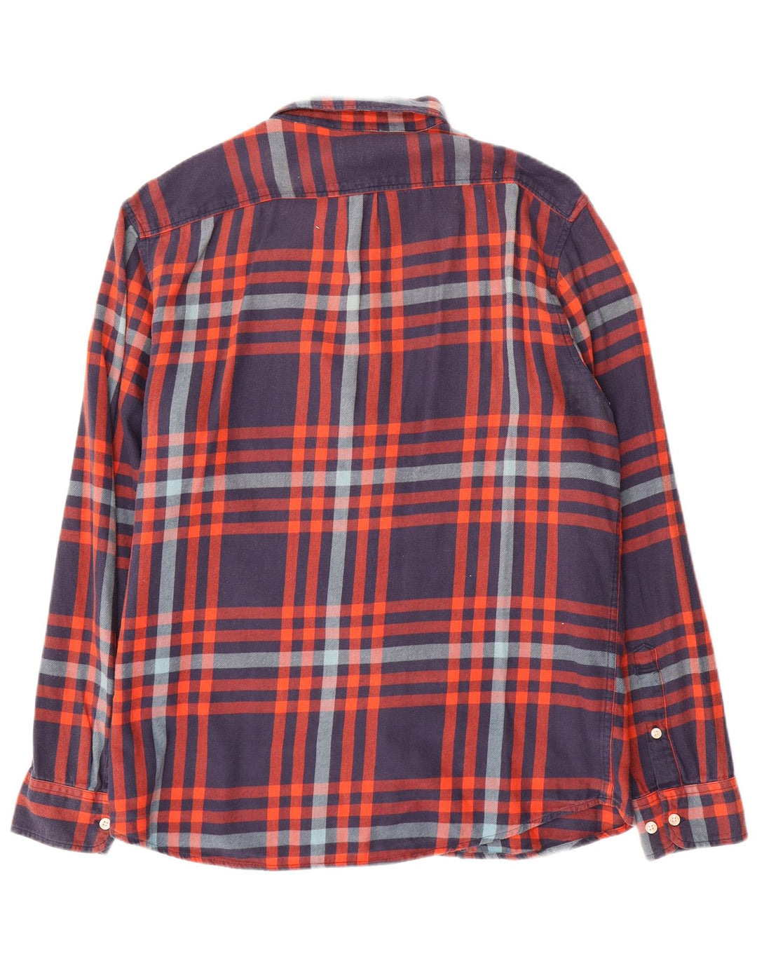 Lee Herre flannelskjorte XL blå ternet bomuld