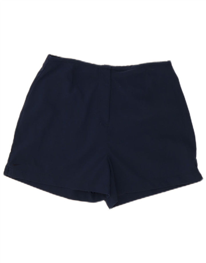 Nike Dameshorts UK 12 Medium W28 Navy Blue Nylon