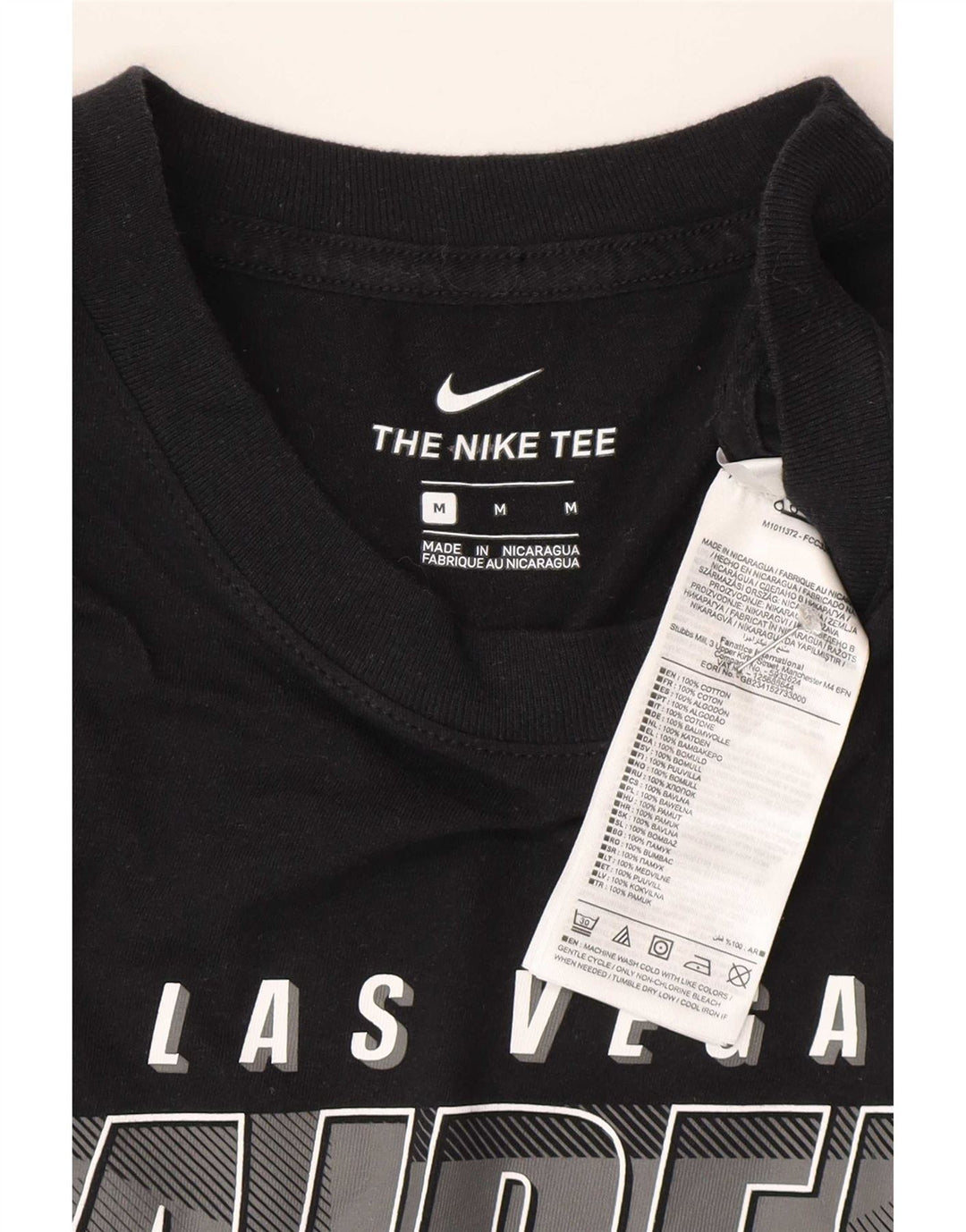 Nike Herre Las Vegas Raiders Grafisk Top Langærmet Medium Sort Bomuld