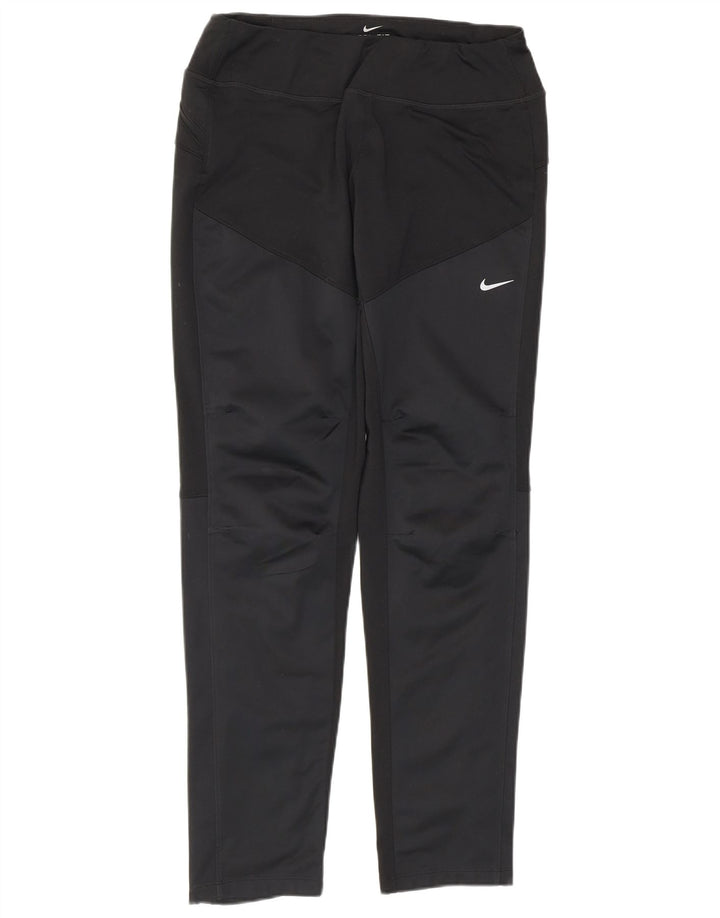 Nike Dame Dri Fit Leggings UK 10 Small Black Polyester