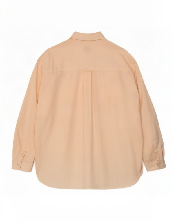 Fat Face Dame Loose Fit Shirt UK 16 Large Pink Lyocell
