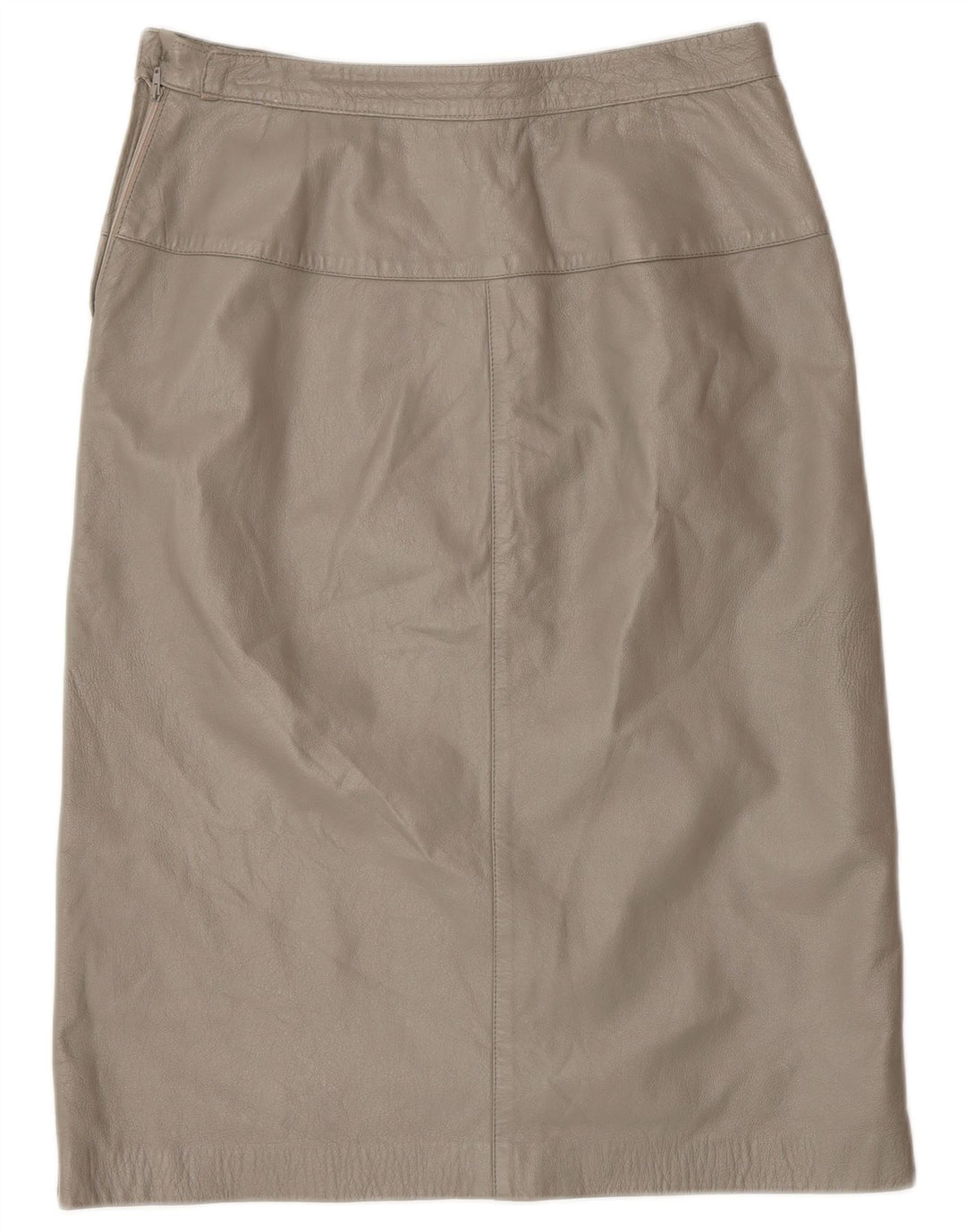 VINTAGE Lædernederdel til kvinder IT 42 Medium W28 Grå