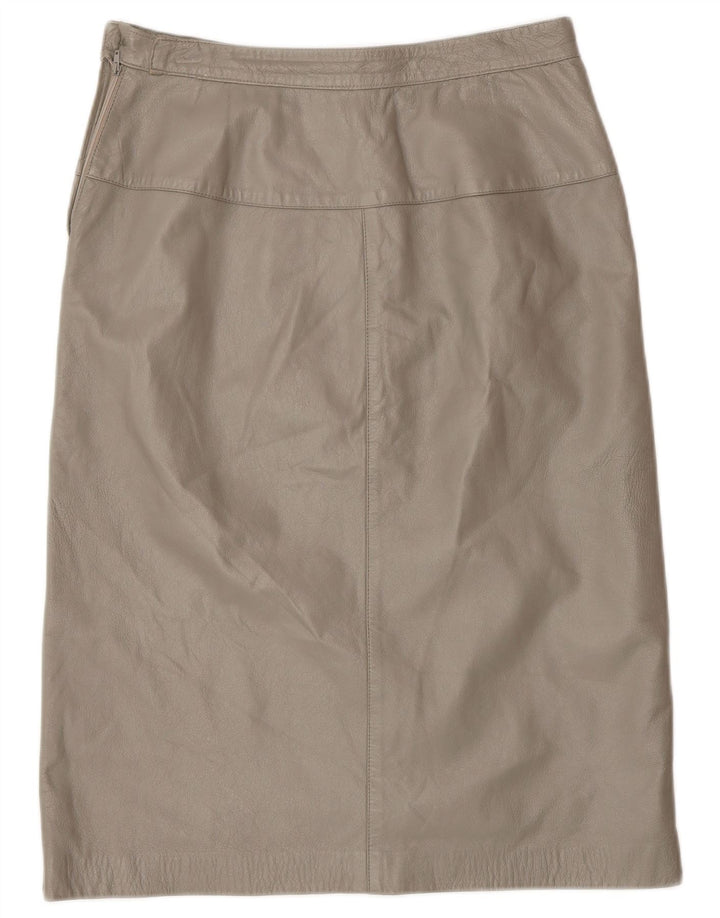 VINTAGE Lædernederdel til kvinder IT 42 Medium W28 Grå