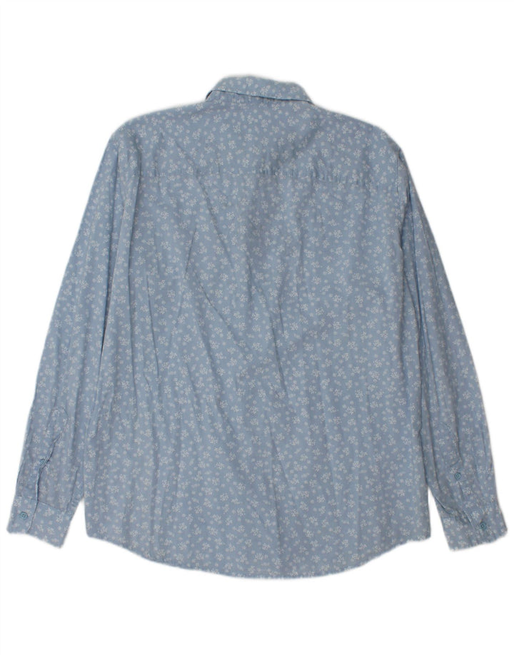Benetton Herreskjorte Medium Blue Floral