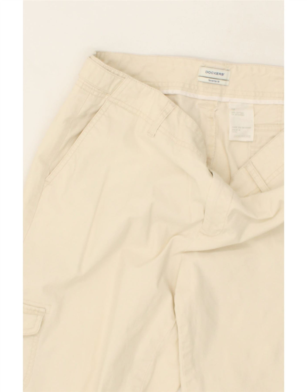 DOCKERS Womens Regular Fit Capri Trousers US 12 Large W32 L17  Beige Vintage Dockers and Second-Hand Dockers from Messina Hembry 