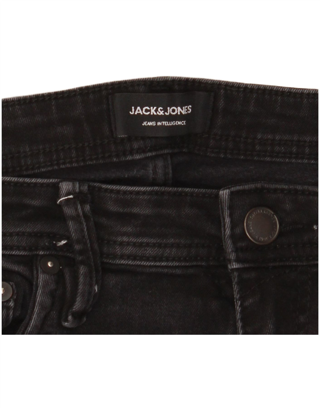 Jack & Jones Herre GLENN Slim Jeans W33 L32 Sort Bomuld