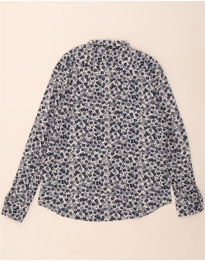 Massimo Dutti Herreskjorte XL Blå Blomsterbomuld