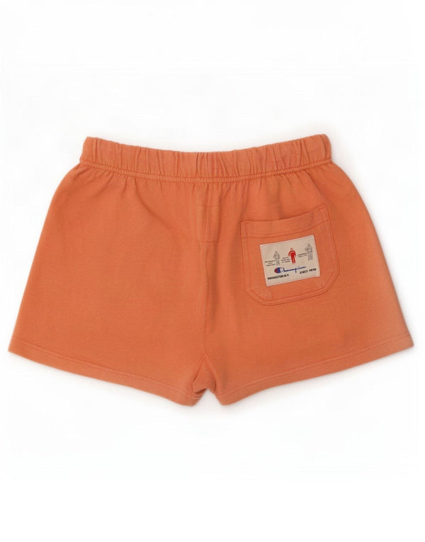 Champion Womens Sports Shorts UK 14 Medium Orange Bomuld