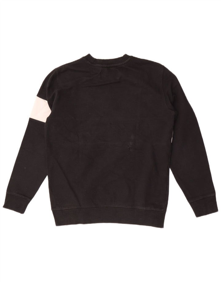 Calvin Klein Jeans Herre Grafisk Sweatshirt Jumper Medium Sort Colourblock