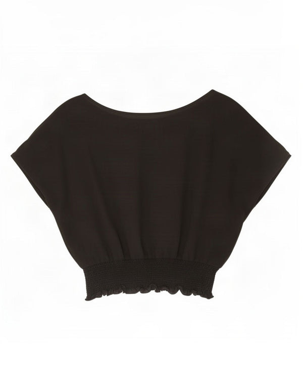 Zara Dame Oversized Bluse Top UK 18 XL Sort