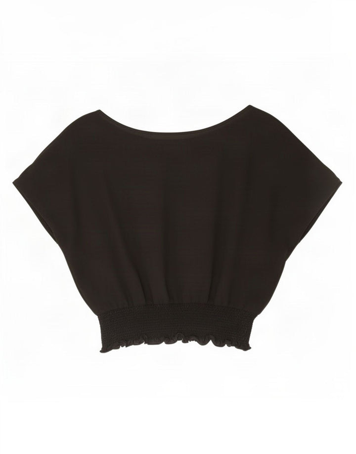 Zara Dame Oversized Bluse Top UK 18 XL Sort