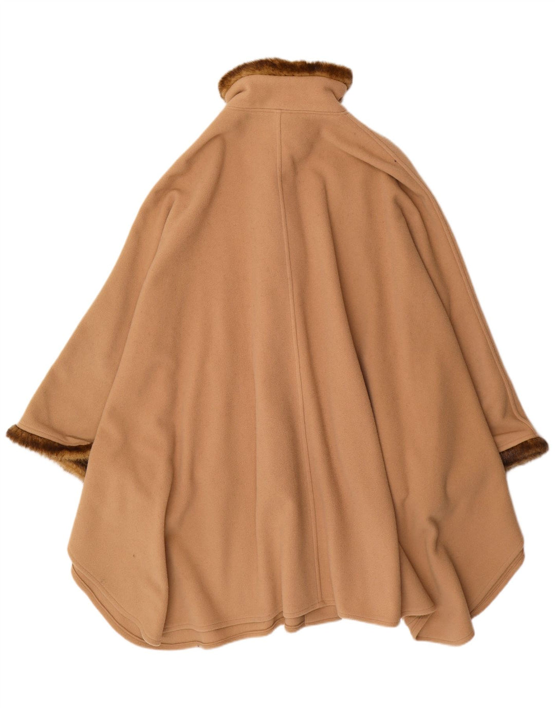 Vintage ponchofrakke til kvinder One Size Beige