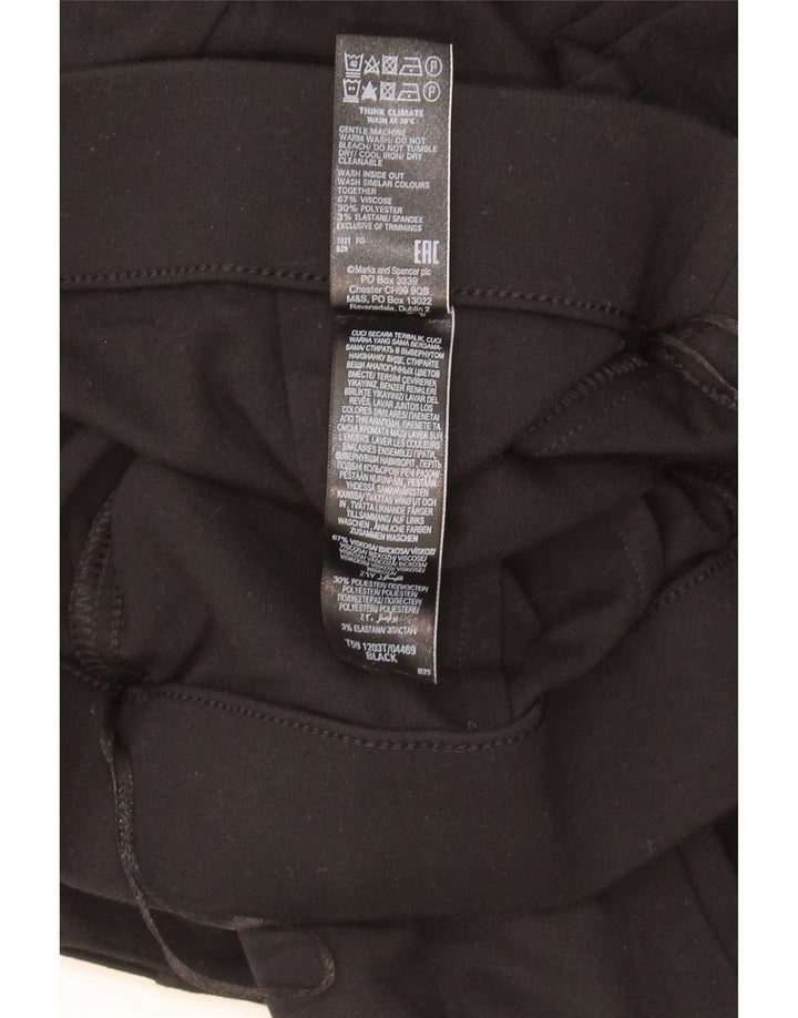 Marks & Spencer Dame Bootcut Casual Bukser UK 12 Medium W30 L29 Sort