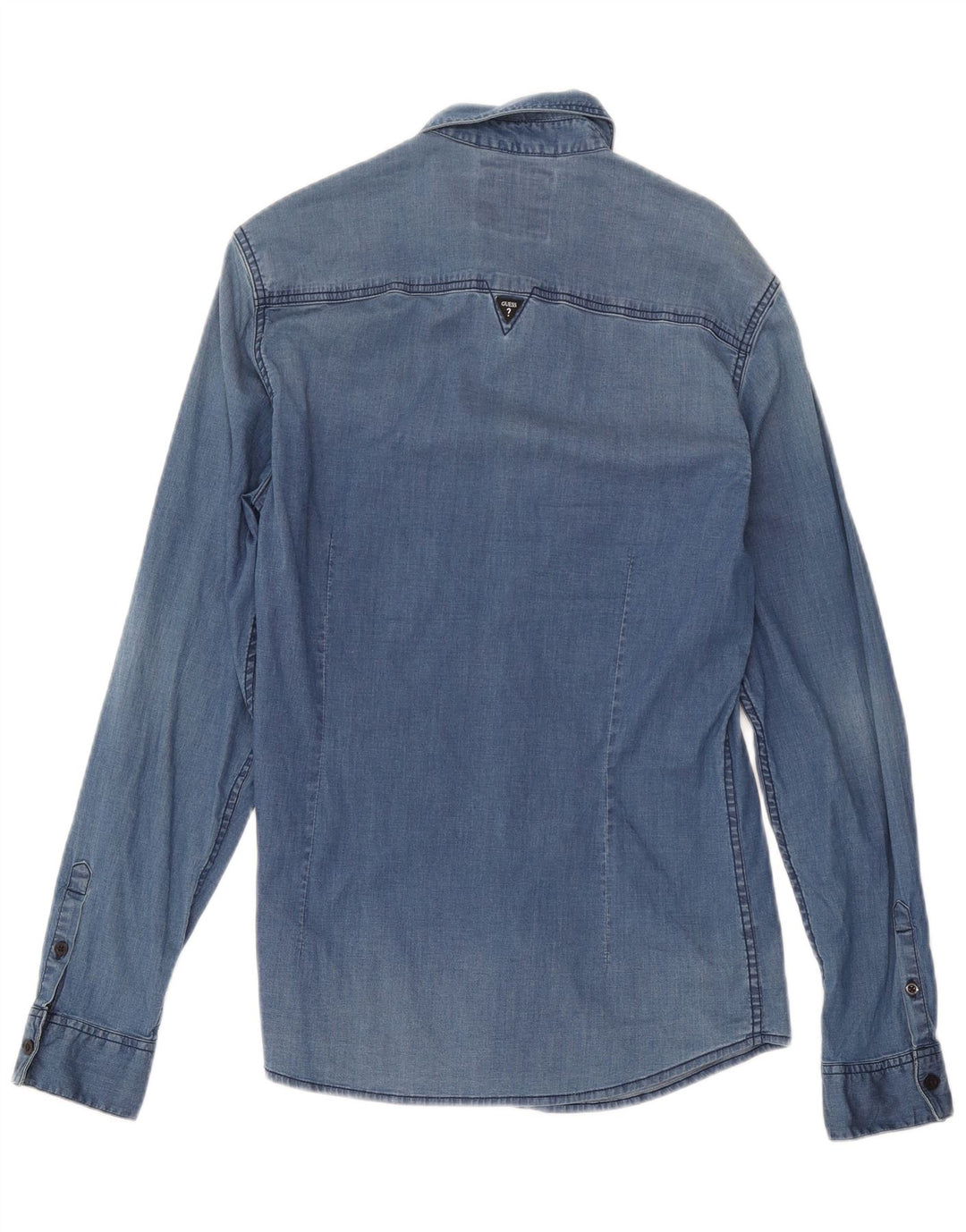 Guess Slim Fit denimskjorte til mænd, lille blå