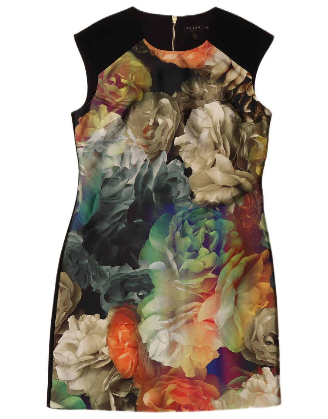 TED BAKER Dameskedekjole Størrelse 3 Medium Flerfarvet Blomster