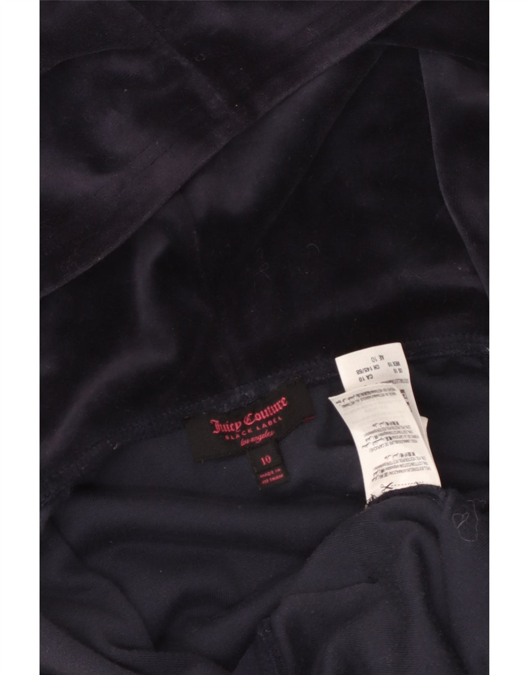 JUICY COUTURE piger grafisk hættetrøje med lynlås 9-10 år marineblå bomuld