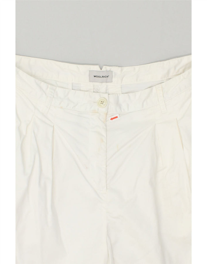 WOOLRICH Womens Chino Shorts W30 Medium White Cotton | Vintage Woolrich | Thrift | Second-Hand Woolrich | Used Clothing | Messina Hembry 