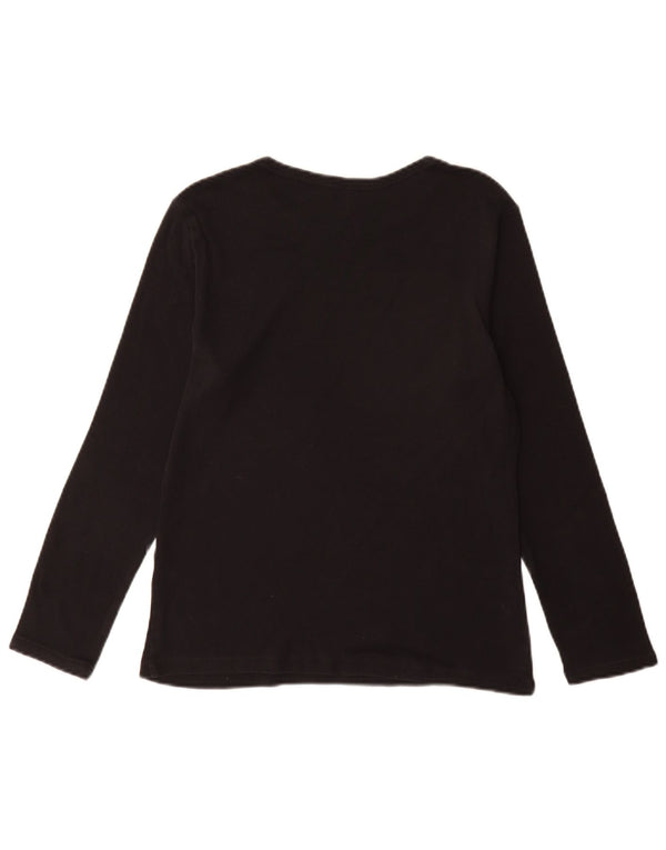 Marks & Spencer Dametop Langærmet UK 14 Medium Sort Bomuld
